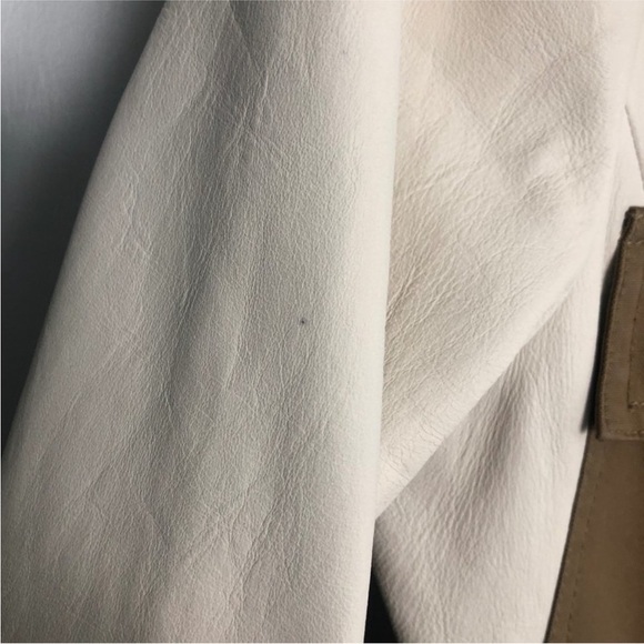 Theory Macaire Belted Leather Waxed Cotton Jacket Size Large - Picture 5 of 7